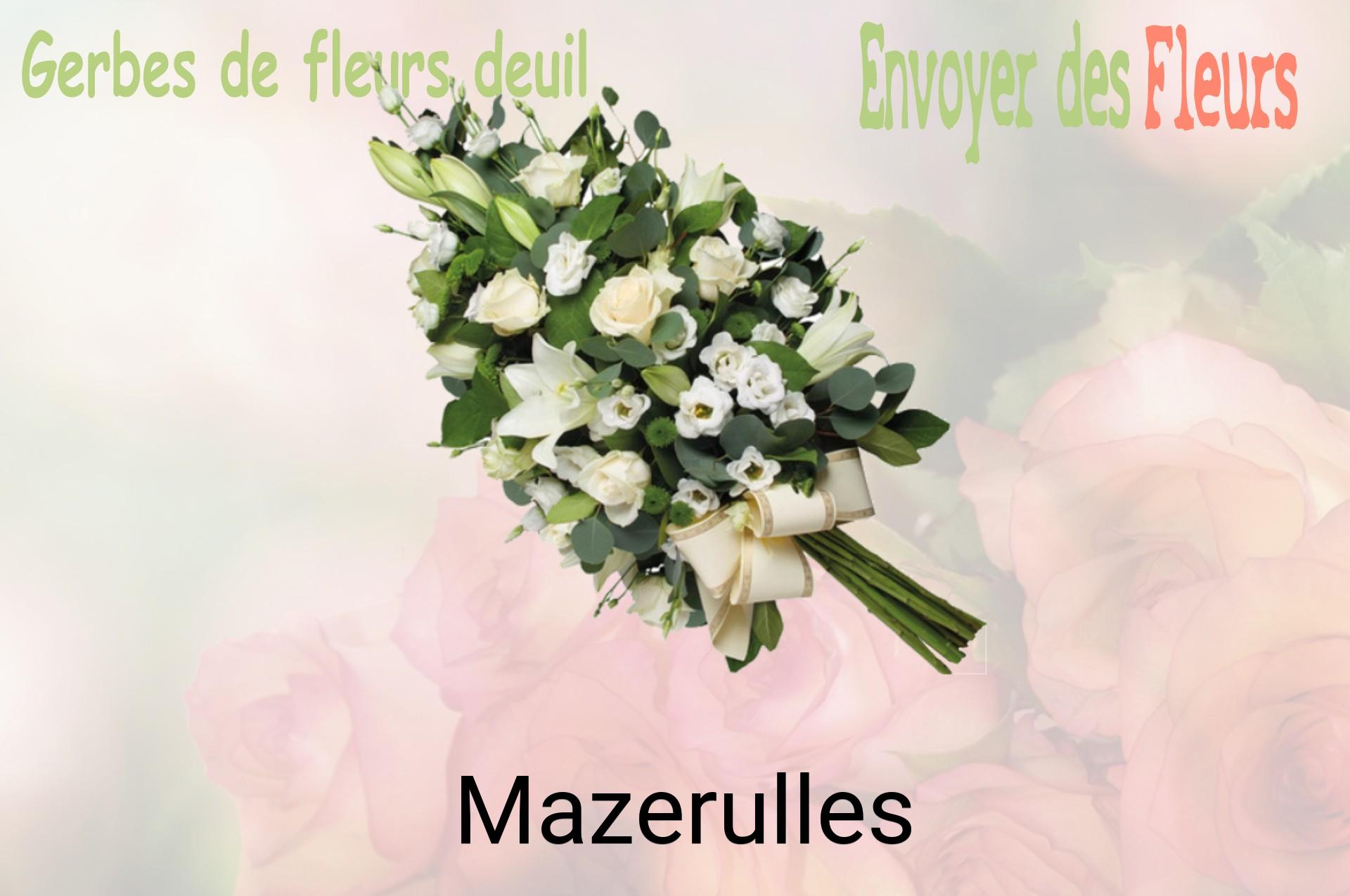 Gerbe de fleurs de deuil livrée à Mazerulles